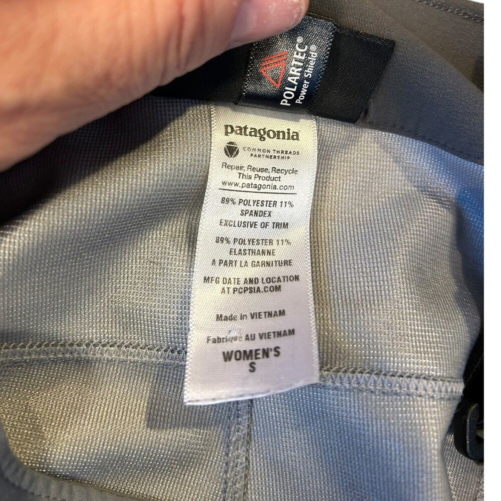 PATAGONIA Drifter Grey Gray KnifeRidge Polartec Power Shield Ski Pants SMALL - Picture 10 of 13